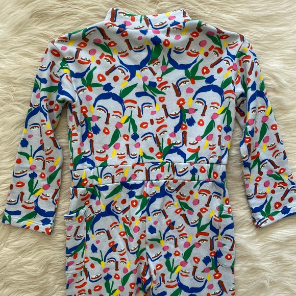 Nordstrom by Cristina Martinez Blue Face Print Jumpsuit - Picture 8 of 9